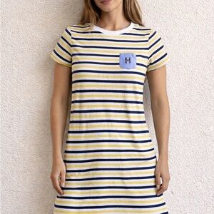 Tommy Hilfiger Yellow and Navy Striped Dress
